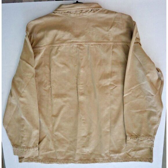 Gap 760330-02 Men's Sz 3XL Khaki/Beige Pocketed Denim L/S Utility Overshirt - Picture 7 of 10